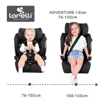 Scaun auto pentru copii, Adventure, i-Size, tetiera reglabila, 15 Luni-12 Ani, 76-150 cm, Green