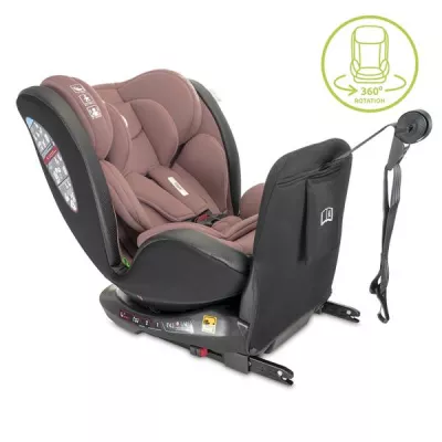Scaun auto pentru copii, Ares, i-Size, Isofix, anti rebound bar, rotativ, 40-150 cm, 0 luni-12 ani, Pink