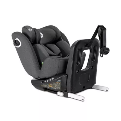 Scaun auto pentru copii, Auriga, i-Size, Isofix, anti rebound bar, rotativ 360, SPS, 0 luni-12 ani, 40-150 cm, Grey