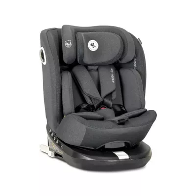 Scaun auto pentru copii, Auriga, i-Size, Isofix, anti rebound bar, rotativ 360, SPS, 0 luni-12 ani, 40-150 cm, Grey