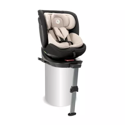Scaun auto pentru copii, Concord Pro, Isofix, picior de sprijin, rotativ 360, cu perna de calatorie, 40-150 cm, 0 luni-12 ani, Beige