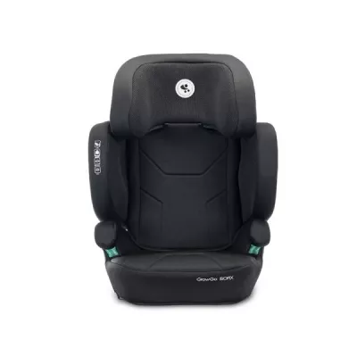 Scaun auto pentru copii, Growgo, Isofix, pliabil, protectii laterale extensibile, spatar reglabil, tetiera reglabila, 100-150 cm, 3-12 ani, Black