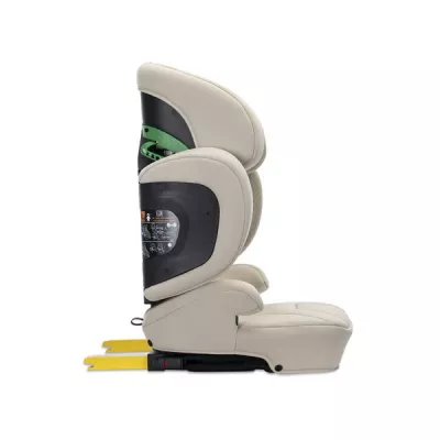 Scaun auto pentru copii, Growgo, Isofix, pliabil, protectii laterale extensibile, spatar reglabil, tetiera reglabila, 100-150 cm, 3-12 ani, Beige
