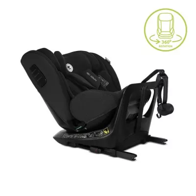 Scaun auto pentru copii, Monza, i-Size, Isofix, rotativ, anti rebound bar, rotativ, 40-150 cm,  Black