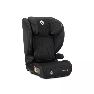 Scaun auto pentru copii, Nube Safe, protectie laterala EPS, tetiera reglabila, husa respirabila, 3-12 ani, 100-150 cm, Black