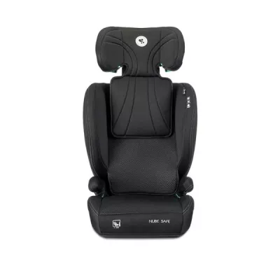 Scaun auto pentru copii, Nube Safe, protectie laterala EPS, tetiera reglabila, husa respirabila, 3-12 ani, 100-150 cm, Black