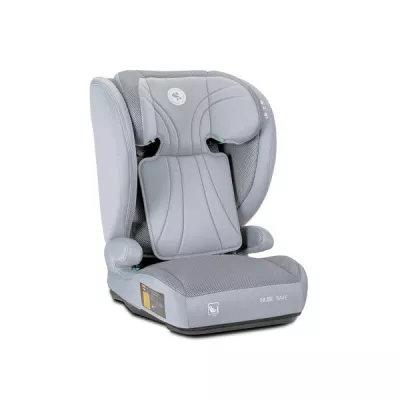 Scaun auto pentru copii, Nube Safe, protectie laterala EPS, tetiera reglabila, husa respirabila, 3-12 ani, 100-150 cm, Grey