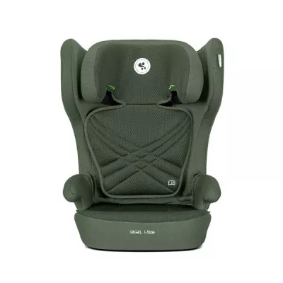 Scaun auto pentru copii, Rigel, i-Size, Isofix, pliabil pentru depozitare usoara, tetiera reglabila, 3 ani-12 ani, 100-150 cm, Green