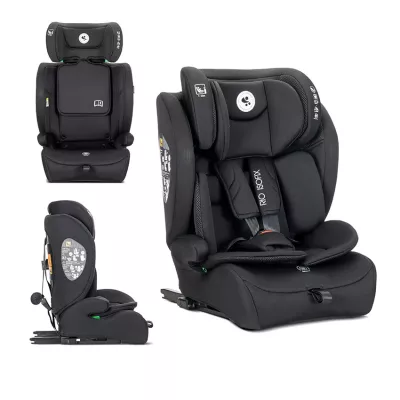 Scaun auto pentru copii, Rio, Isofix, 76-150 cm, 15 Luni-12 Ani, tetiera reglabila prin mecanism Black