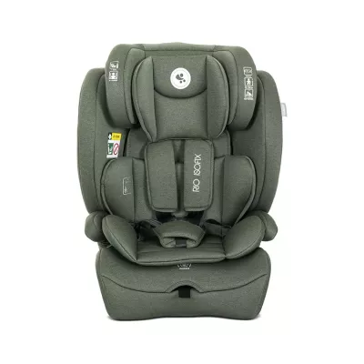 Scaun auto pentru copii, Rio, Isofix, 76-150 cm, 15 Luni-12 Ani, tetiera reglabila prin mecanism, Green new