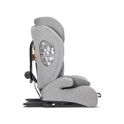 Scaun auto pentru copii, Rio, Isofix, 76-150 cm, 15 Luni-12 Ani, tetiera reglabila prin mecanism Grey