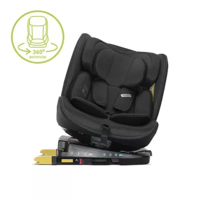 Scaun auto pentru copii, Rodeo, i-Size, Isofix, rotativ, 0 luni-12 ani, 40-150 cm, Black