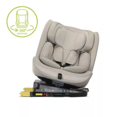 Scaun auto pentru copii, Rodeo, i-Size, Isofix, rotativ, 0 luni-12 ani, 40-150 cm, Beige