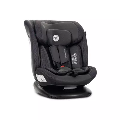 Scaun auto pentru copii, Sagitta, i-Size, rotativ 360, protectie laterala SPS, spatar reglabil, 0-12 ani,  40-150 cm, SPS, Black