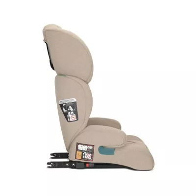 Scaun auto pentru copii, Speed GT, i-Size, Isofix, poate fi folosit ca inaltator auto, 3-12 Ani, 100-150 cm, Beige