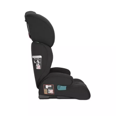 Scaun auto pentru copii, Speed, i-Size, poate fi folosit ca inaltator auto, 3-12 Ani, 100-150 cm, Black