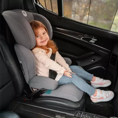 Scaun auto pentru copii, Speed, i-Size, poate fi folosit ca inaltator auto, 3-12 Ani, 100-150 cm, Pink