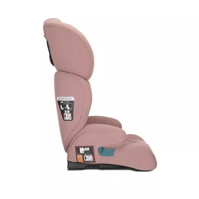 Scaun auto pentru copii, Speed, i-Size, poate fi folosit ca inaltator auto, 3-12 Ani, 100-150 cm, Pink
