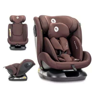 Scaun auto pentru copii, Stellar, tetiera reglabila, spatar reglabil, 0-12 ani,  40-150 cm, SPS, Bitter Chocolate