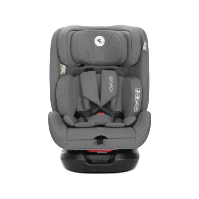 Scaun auto pentru copii, Voyager, i-Size, inclusa pernuta de calatorie, tetiera reglabila, 0 luni-12 ani, 40-150 cm, Grey