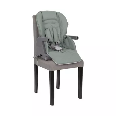 Scaun de masa inalt pentru copii 3 in 1, Chef, reglabil mutiple pozitii, Green Leather