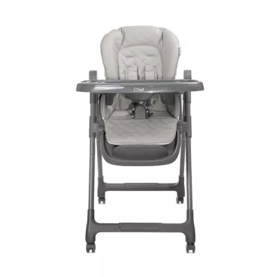 Scaun de masa inalt pentru copii 3 in 1, Chef, reglabil mutiple pozitii, Beige Leather