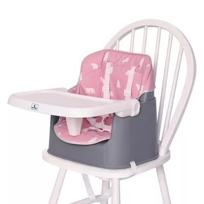 Scaun de masa inalt pentru copii, Trick, convertibil 3in1, Pink Bears