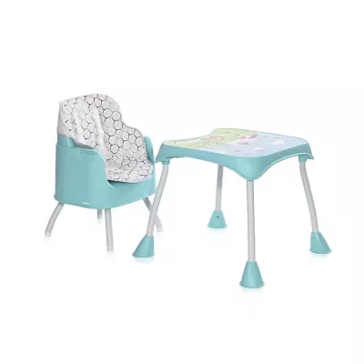 Scaun de masa inalt pentru copii, Trick, convertibil 3in1, Green Net