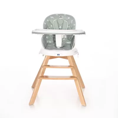 Lichidare de Stoc - Scaun de masa Napoli, 3 in 1, cu sezut rotativ, transformabil, Albastru Surf Ursuleti, bebelorelli.ro