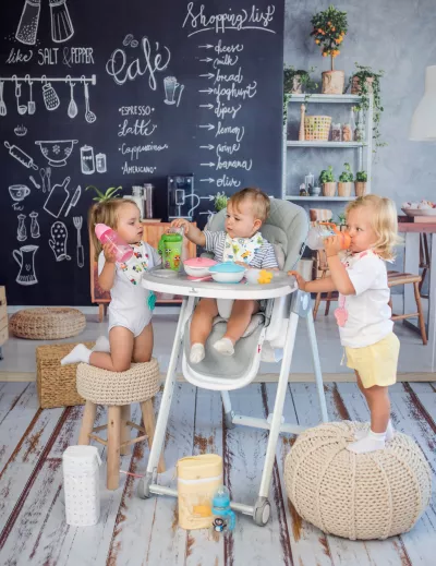 Scaun de masa Party, spatar reglabil, cadru aluminiu, pliere compacta, Gri Cool Leather