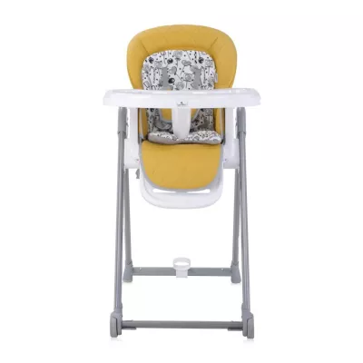 Scaun de masa Party, spatar reglabil, cadru aluminiu, pliere compacta, Galben Leather