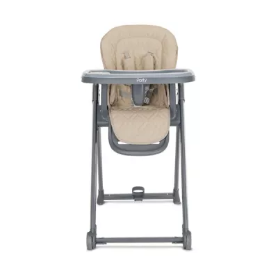 Scaune de Masa - Scaun de masa, Party, reglabil, cadru usor din aluminiu, 6 luni+, Beige Leather, bebelorelli.ro