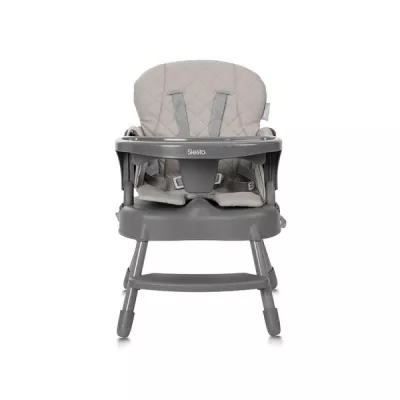Scaun de masa pentru copii 3 in 1, Siesta, Beige Leather