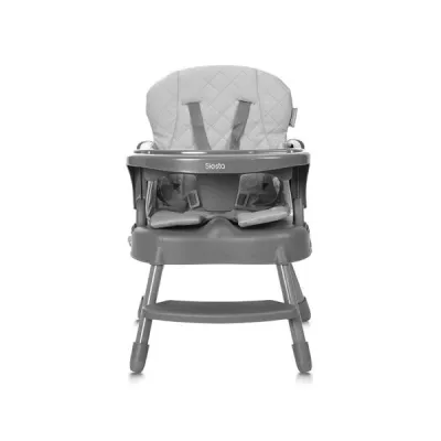 Scaun de masa pentru copii 3 in 1, Siesta, Grey Leather