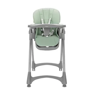 Scaun de masa pentru copii, Remo, reglabil pe inaltime in 8 pozitii, spatar rabatabil 4 pozitii, tava dubla detasabila, roti silicon, Green