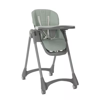 Scaun de masa pentru copii, Tummy Time, reglabil multiple pozitii, roti din silicon, Green