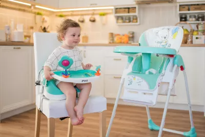 Scaun de masa, Pixi, Booster, Green & White