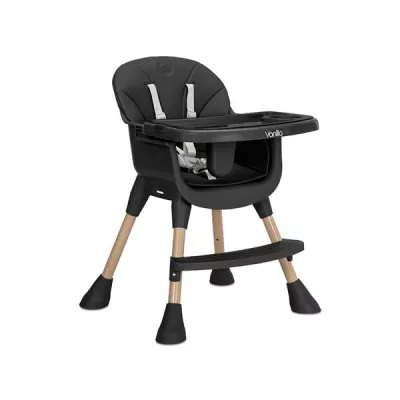 Scaun inalt de masa, Lorelli, Vanilla, 3 in 1, de la 6 luni pana la 6 ani (26kg), Black