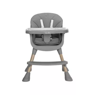 Scaun inalt de masa, Vanilla, 3 in 1, de la 6 luni pana la 6 ani (26kg), Grey