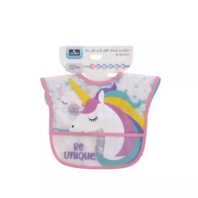 Set 2 bavete impermeabile peva, 28,5 x 36 cm, inchidere cu banda velcro, fetite