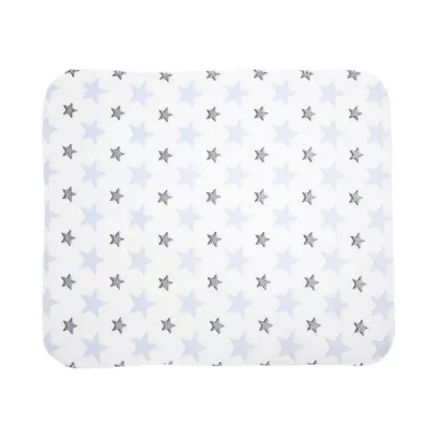 Set 2 piese, paturica moale 90 x 75 cm, pernuta in forma de ursulet 45 x 30 cm, Poffy, 0 luni+, Blue