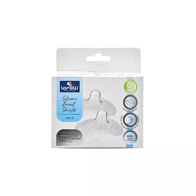 Set 2 protectoare pentru mamelon, din silicon moale, forma anatomica, marime S, Silicon