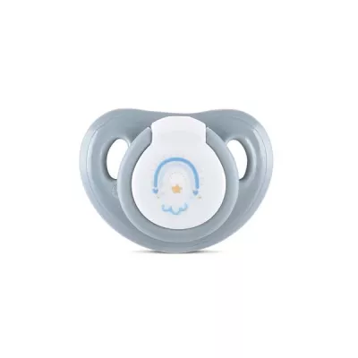 Set 2 suzete cu capac, silicon moale, 0 luni+, Cameo Blue Set 2 suzete cu capac, silicon moale, 0 luni+, Cameo Blue