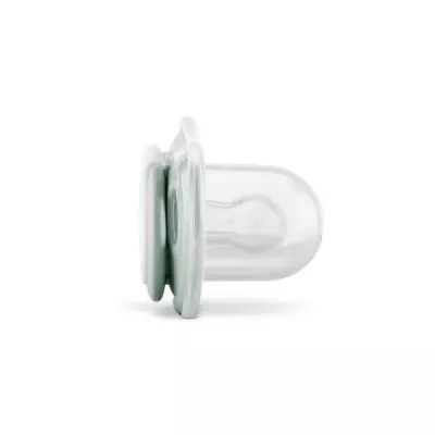 Set 2 suzete cu capac, silicon moale, 0 luni+, Iceberg Green