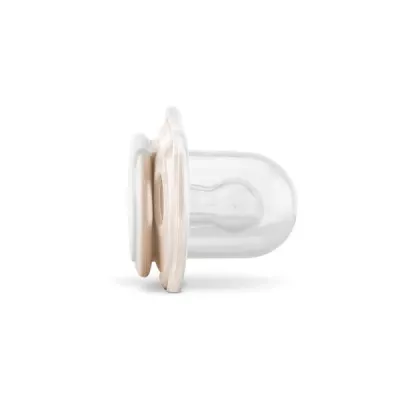 Set 2 suzete cu capac, silicon moale, 0 luni+, Mellow Rose