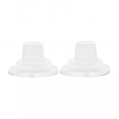 Set 2 tetine adaptor moale din silicon, 9 luni+, silicon transparent