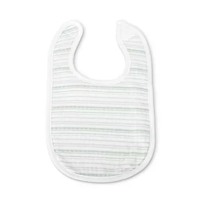 Set 3 bavete bumbac pentru nou-nascut, inchidere cu velcro, potrivit pentru hranire si in perioada eruptiei dentare, 0 luni+, White