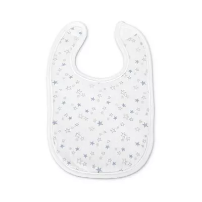 Set 3 bavete bumbac pentru nou-nascut, inchidere cu velcro, potrivit pentru hranire si in perioada eruptiei dentare, 0 luni+, Blue