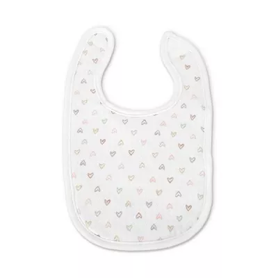 Set 3 bavete bumbac pentru nou-nascut, inchidere cu velcro, potrivit pentru hranire si in perioada eruptiei dentare, 0 luni+, Pink