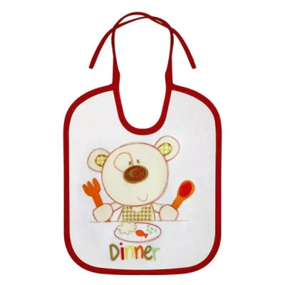 Set 3 bavete nou-nascut, small, bumbac, inchidere cu snur